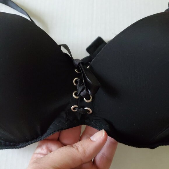 International Intimates Sexy Push Up Bra with Ribbon Lace Up Front - Picture 5 of 8